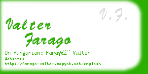 valter farago business card